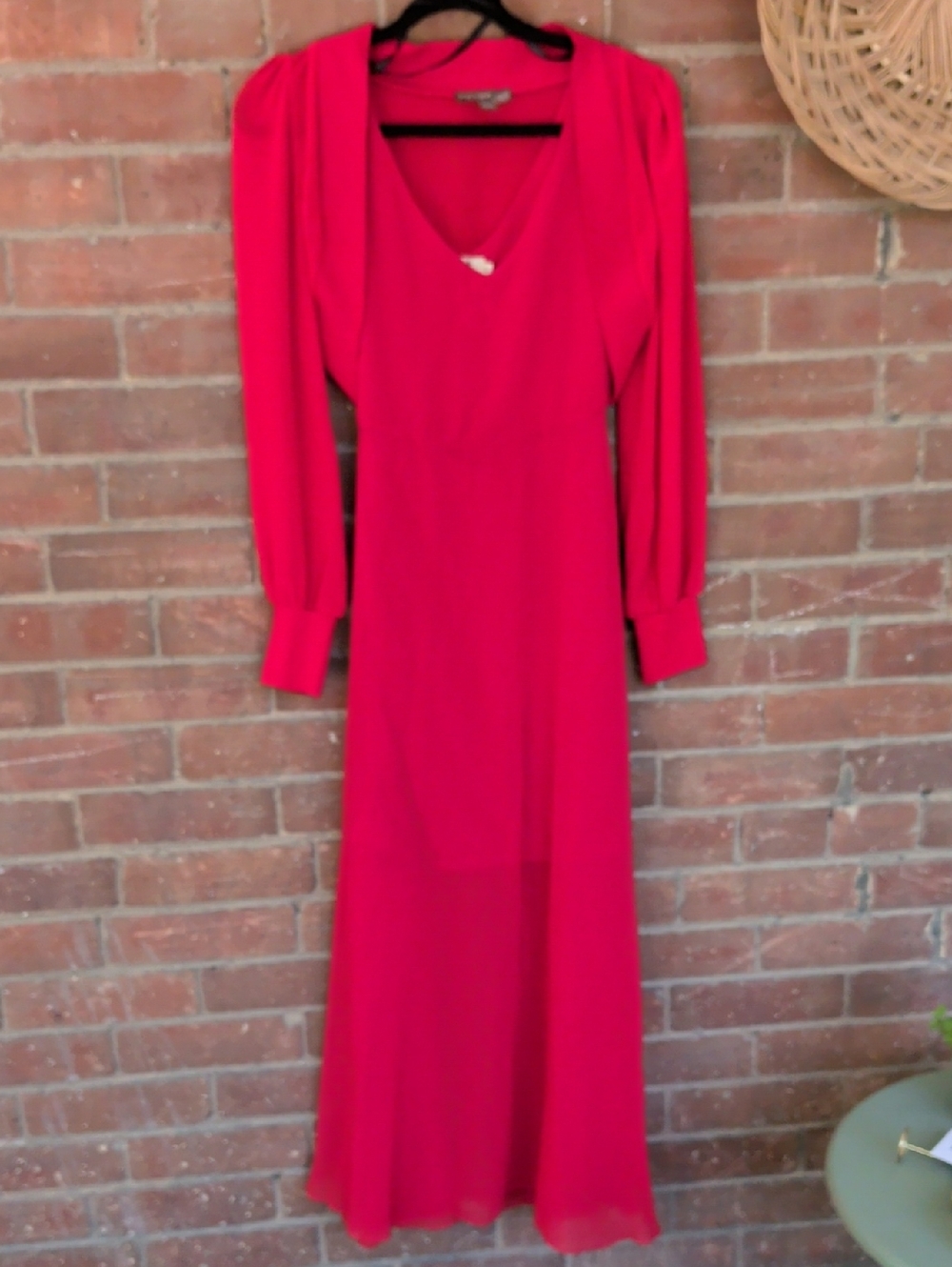 Molly Bracken Fuchsia V-Neck  Maxi Dress